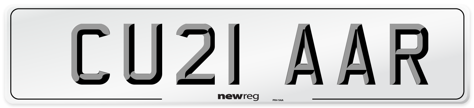 CU21 AAR Number Plate from New Reg